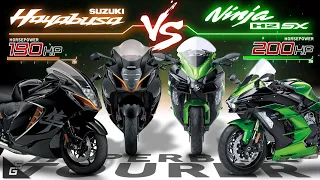 Suzuki Hayabusa 2022 vs Ninja H2 SX SE+ ┃ The Ultimate Hyper-Tourer Spec Comparison