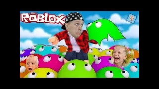 Симулятор КЛЯКСЫ или ЛИЗУНА ПИТОМЦА в ROBLOX! Новая Коллекция на FFGTV Милана Даня и Папа играют