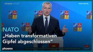 NATO-Gipfel: Abschlusspressekonferenz mit Generalsekretär Jens Stoltenberg