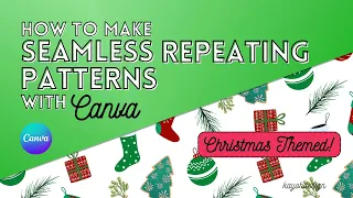 How To Create Seamless Repeating Pattern in Canva for Print on Demand Products || kayohdesign