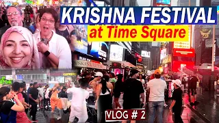 Krishna Festival At Time’s Square | Amazing Experience For Me | New York City | Ume Rubab Vlogs |