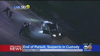 Wild Pursuit Of Suspected Stolen Vehicle Ends With 2 In Custody In Newhall Pass