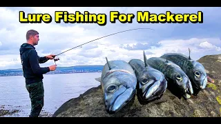 EASY Mackerel Fishing With Lures Shore Fishing UK Beach Cook