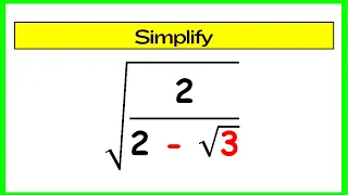 🔴Can You Simplify This? | Math Olympiad | Nice Radical Problem