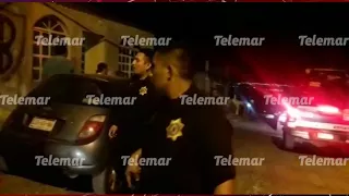 Sujeto presuntamente amenaza a sus vecinos con un machete, apedrea una patrulla y huye