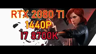 Control RTX 2080 Ti i7 8700k Performance Test 1440p