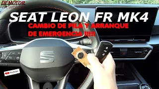 SEAT/CUPRA LEON FR 2023(GRUPO VAG)Como cambiar la pila del mando y hacer un arranque de emergencia!!