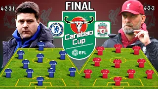 CHELSEA VS LIVERPOOL | JURGEN KLOPP VS MAURICIO POCHETTINO HEAD-TO-HEAD LINEUP CARABAO CUP | FINAL