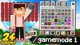 MINECRAFT ALE MAM GAMEMODE 1 PRZEZ 24H?! GPLAY & LAKI