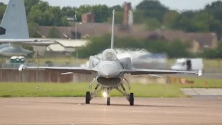 Lockheed Martin F-16C Block 52+ Fighting Falcon Polish Air Force departure at RIAT 2016 AirShow