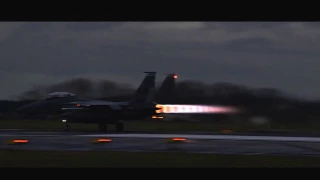 F15's Afterburners on at RAF Lakenheath