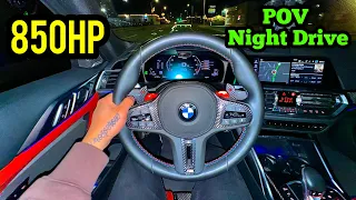 850HP BMW G82 M4 Competition XDrive POV Night Drive + Launch & Acceleration