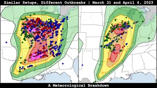 Meteorological Breakdown: Similar Setups, Different Outbreaks - March 31 and April 4, 2023