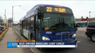 Bus driver finds boy wandering on street with no shoes, coat
