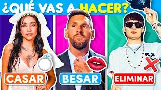 BESAR, CASAR, ELIMINAR Famosos😱 Especial Celebridades - quiz tv