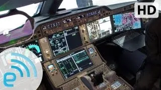 Airbus A350 cockpit tour with test pilot Jean-Michel Roy | Engadget at Paris Airshow 2013