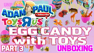 Unboxing Toys R' Us Surprise Egg with Candy 3 [Adam Paul's Toys]