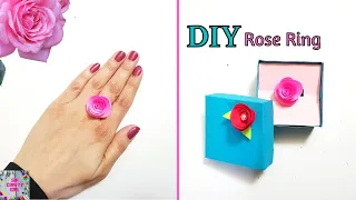 How to make beautiful Rose Ring / DIY Paper rose Ring / DIY rose ring / Paper crafts easy