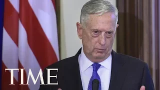 Defense Secretary Mattis Says U.S. 'Stands With Ukraine' & Accuses Russia Of Menacing Europe | TIME