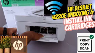 HP DESKJET 4200e Unboxing and Set up Ink Cartridges