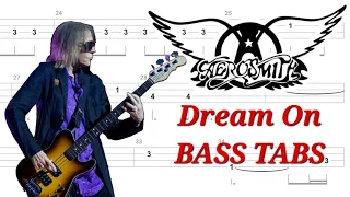 Aerosmith - Dream On BASS TABS | Cover | Tutorial | Lesson