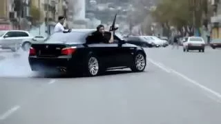 Chechen Mafia in a BMW M5 with guns 2016shishani mafia