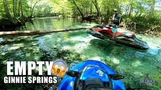 NOBODY AT GINNIE SPRINGS!! CRAZY ADVENTURE!! WE ENTERED WITH OUR YAMAHA & SEA-DOO JET SKI'S