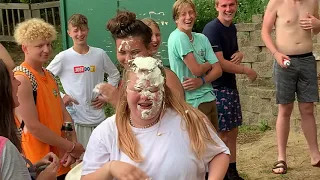 Madi being pied.