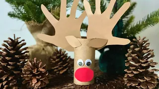 DIY Christmas Crafts for Kids - Making Reindeers Out of Toilet Paper Rolls
