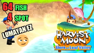 ALL FISH AND SECRET LOCATIONS  | HARVEST MOON : HERO OF LEAF VALLEY