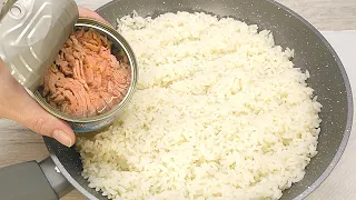 Do you have rice and canned tuna at home?😋 Fast and tasty