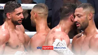 RESPECT! Kell Brook & Amir Khan embrace after grudge fight 🤝