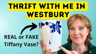 Thrift With Me in Westbury | Is This A Real Tiffany Vase?