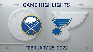 NHL Highlights | Sabres vs. Blues - Feb. 25, 2022