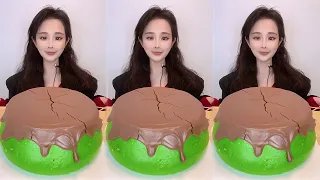 Asmr🍰Eating Green Matcha Cake🍰 (Soft And Waxy Sound) 크림丨먹방丨Mukbang丨Satisfying丨Eatingsho