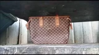 Louis Vuitton Handbag vs Hydraulic Press