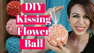 DIY Flower Ball | Kissing Ball | Easy Floral Ball | Pomander ball | Hanging flower ball