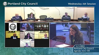 Portland City Council Meeting AM Session 02/01/23