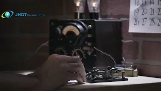 1940's spy transmitting Morse code