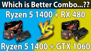 AMD Ryzen 5 1400 | RX 480 vs GTX 1060 | DX11 vs DX12 Comparison | Latest Driver Updates