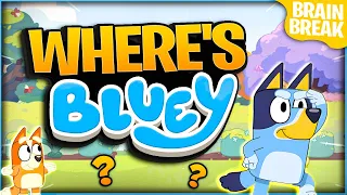 Where's Bluey? | Brain Break | Bluey Game For Kids | Just Dance | GoNoodle