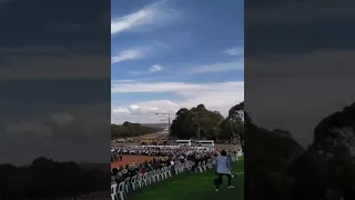 Fighter jet fly over at 2018 Anzac day