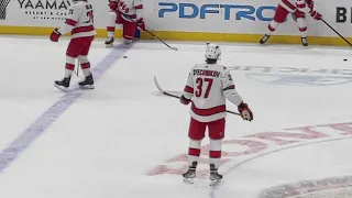 Carolina Hurricanes Warmup vs Anaheim Ducks