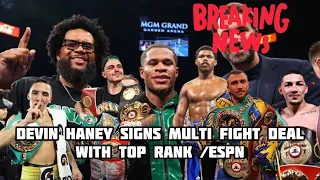 Devin Haney leaves Eddie Hearn | Haney signs TOP RANK deal