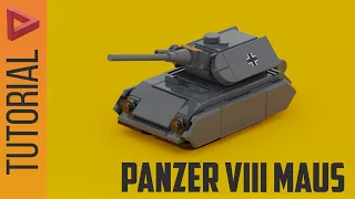 LEGO ww2:  Panzer VIII Maus German Tank World War 2 Building Tutorial Animation #legomoc #legoww2