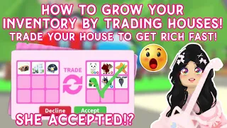 I TRADED MY HOUSE FOR GOOD PETS!!🤯😳How to grow your inventory by just trading houses in Adopt Me!🤑🏠