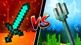 Diamond Swords VS Tridents! WHAT'S BETTER?