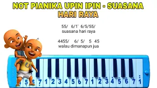 Not Pianika Upin Ipin - Suasana Hari Raya