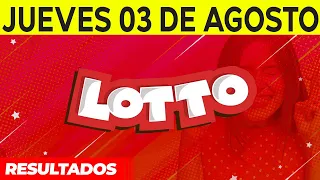 Resultados del Lotto del Jueves 3 de Agosto del 2023