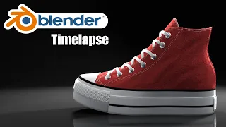 Converse All Star Platform High Shoes | Blender Timelapse